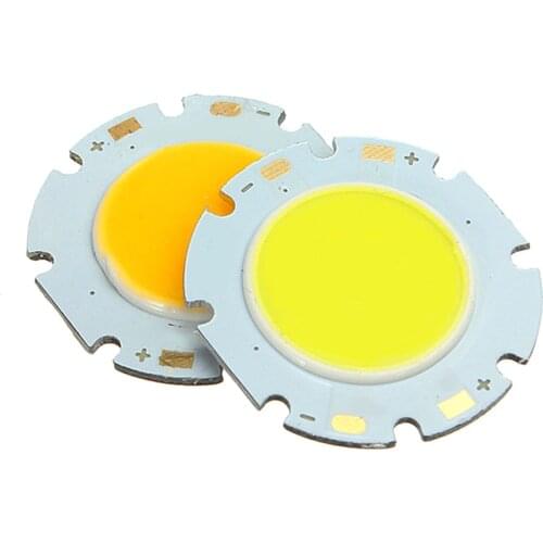 10pcs/lot 28mm Round COB Chip LED Light Source 7W DC21-24V Working Voltage Warm Coold White 3000K 6500K 21V LED for Spotlights