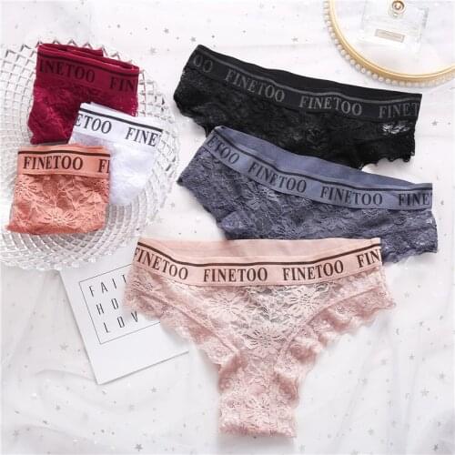 Female Underpants Perspective Sexy Women Thong Lace Panties Underwear Floral Lingerie Panties Solid Color Briefs Bikini Pantys