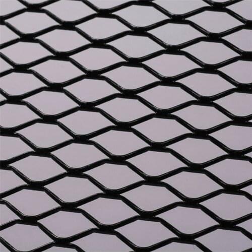 Universal Black Hexagonal Aluminum Mesh Grill Cover Car Bumper Hood Vent Grille Net