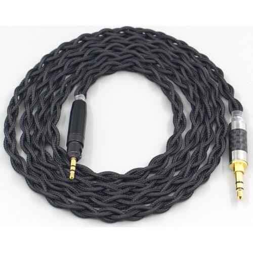 LN007458 Pure 99% Silver Inside Headphone Nylon Cable For Ultrasone Performance 820 880 Signature DXP PRO STUDIO Earphone