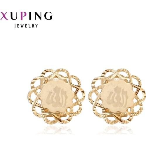 Xuping Elegant New Design Gold Color Plated Brand Fashion Jewelry Party Stud Earrings for Woman 90977