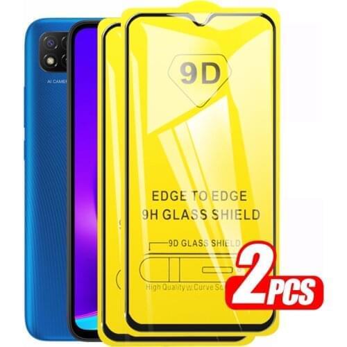 2pcs 9D Protective Glass Redmi 9C NFC Glass Screen Protector For Xiaomi Redmi Note 9S 9 Pro Redmy Redme 9A 9 A C Full Glue Film