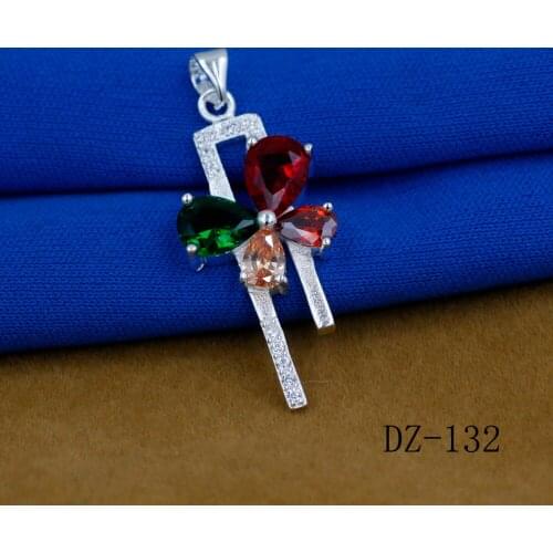 2017 free shipping jewelry 925 sterling silver butterfly zircon women pendant Han edition luxury butterfly silver pendant woman