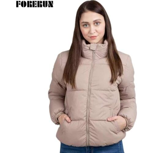 Women Winter Jacket 2021 Oversized Bubble Puffer Jackets Standard Collar Cotton Padding Warm Solid Coat Parkas Casaco Feminino