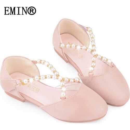 EMIN Girls' Pearl Chain Princess Sandals 2021 Summer New Products, Unique Design, Perfect Control Of Any Style