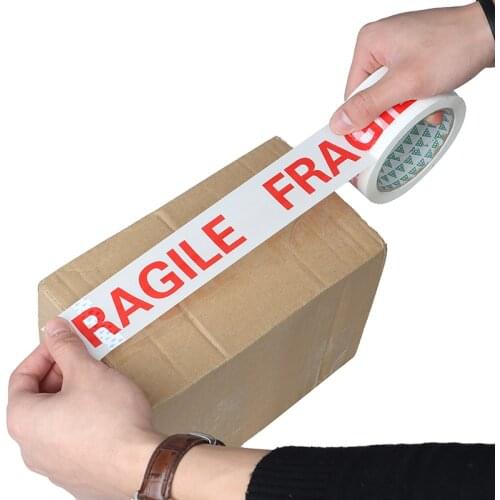 1 Roll Fragile Packing Tape Fragile Warning Sticker Care Sealing Tape