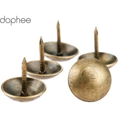 100Pcs Antique Bronze Upholstery Nail Jewelry Gift Wine Case Box Sofa Decorative Tack Stud Pushpin Doornail Hardware 9x9mm