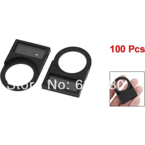 100 Pcs / Lot x Black 22mm 7/8" Dia Round Push Button Switch Protector Guard Notice Board Plastic