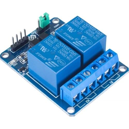 2 Channel DC 5V Relay Module with Optocoupler Low Level Trigger Expansion Board for Arduino UNO R3 MEGA 2560 1280 Raspberry Pi