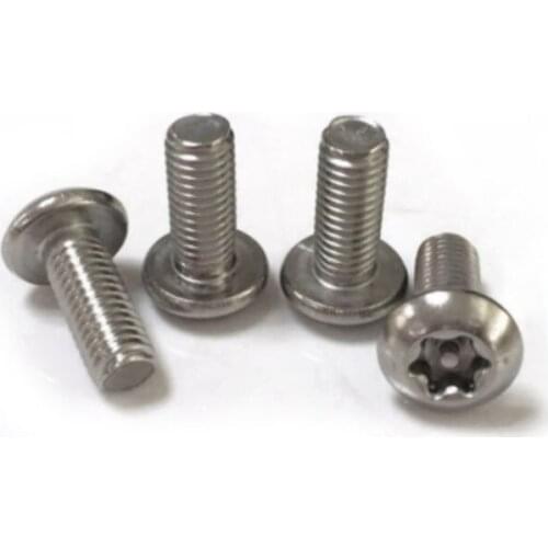 31pcs M4 304 Stainless steel Torx pan head with column screws T&TX round headed anti-theft bolts machine bolt 6mm-40mm long