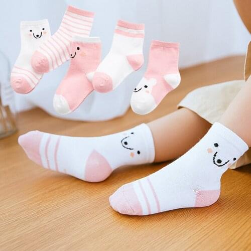 5 Pairs Summer Cotton Socks For Newborns Baby Kids Cute Cartoon Socks For Girls Soft Ankle Socks Boys Children Socks Infant
