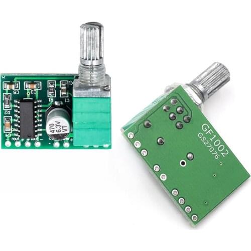 PAM8403 mini 5V audio digital amplifier board with switch potentiometer can be USB powered