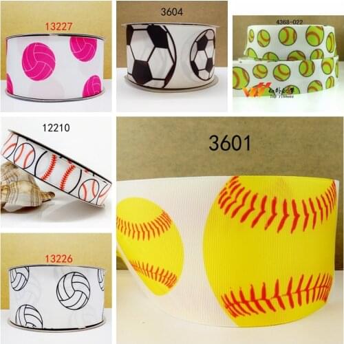 Free shipping 50 yard ball printed grosgrain ribbon 3601