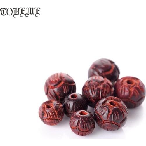 Handmade Redsandalwood Lotus Beads Genuine Indian Redsandalwood Beads Tibetan Malas Markers DIY Rorary Beads