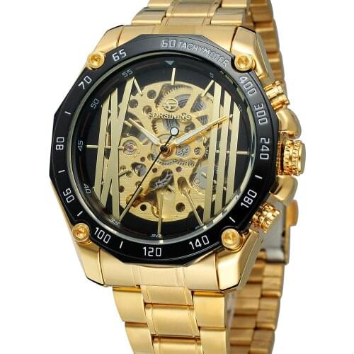 Mens Watch Automatic Mechanical Skeleton Military Relogio Male Montre men watches Relojes hombre Stainless Steel Strap Clock