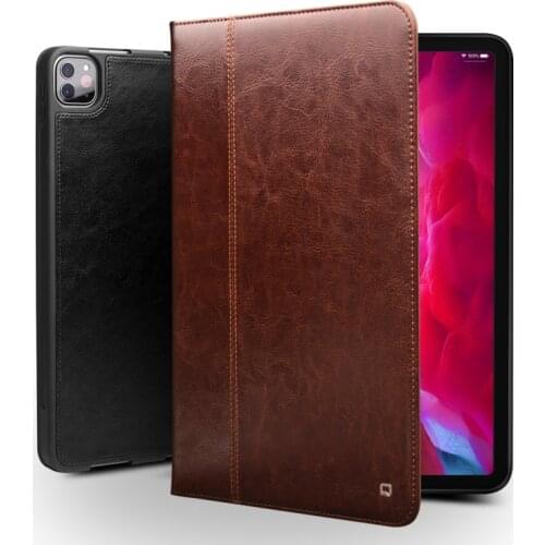 Genuine Leather Flip Case for iPad Pro 12.9 2020 Ultra Thin Luxury Handmade Stand Tablet Cover for iPad Pro 11