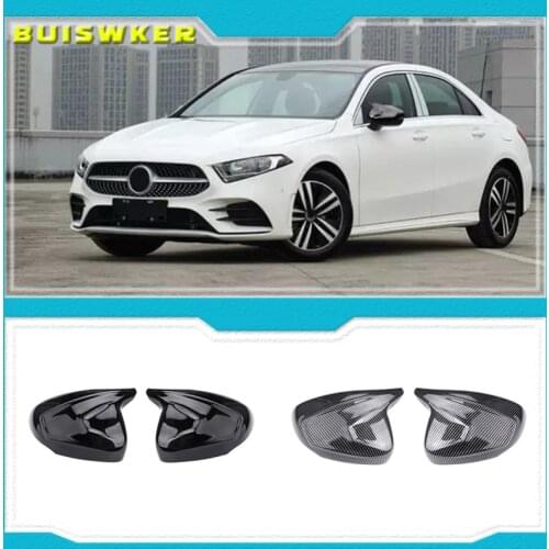 For Mercedes-Benz A-Class W177 2019 2020 Black Exterior Rearview Mirror Cover Side Mirrors Protection Guards
