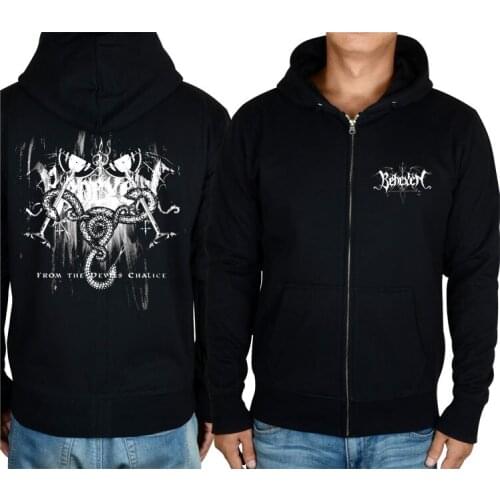 7 kinds Black Zipper Hoodies chandal hombre Finland Behexen Cotton Rock shell jacket hardrock sweatshirt fleece sudadera