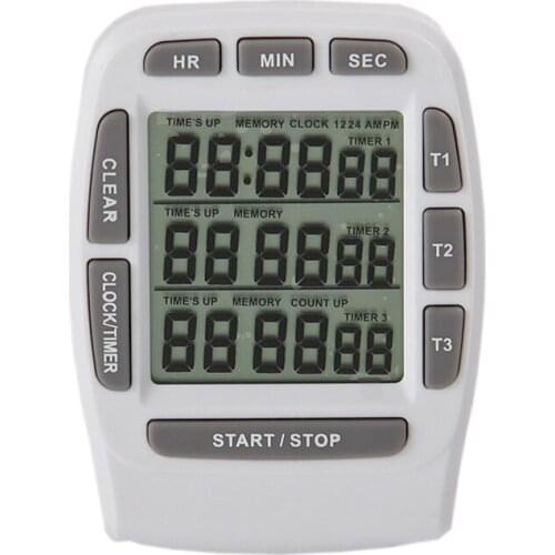 Digital Timer Large LCD 3 Channel Digital Timer,Hour Timer,Count Down Up Timer Free Shipping