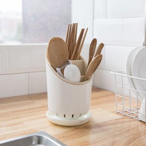 Cutlery Storage Holder Cutlery Drainer Container Drying Rack Non-slip Tableware Knife Spoon Fork Storage Box Kitchen Supplies