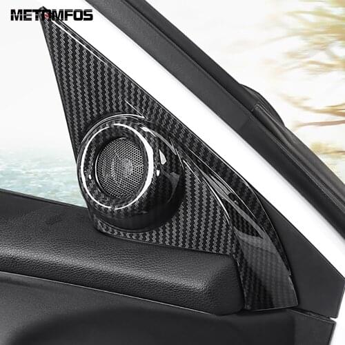 For Honda Civic Sedan 2016 2017 2018 Loudspeaker Stereo Audio Speaker Cover Trim Window Inner A Pillar Sticker Car Accessories