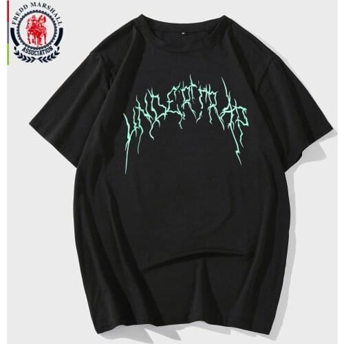 FREDD MARSHALL 2021 New Fashion Thorns Print T-Shirt Men Casual Short Sleeve Solid Color T Shirt Cerw Neck Black Tee Tops 3019