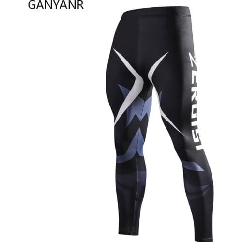 GANYANR Compression Pants Gym Sportswear Running Tights Men Leggings Fitness Sport Sexy Basketball Yoga Football Training Long