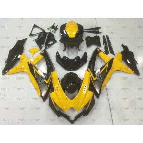 GSXR600 2008 - 2010 K8 Motorcycle Fairing GSXR750 2008 Motorcycle Fairing for Suzuki GSXR600 08 10 Black Yellow Full Body Kits