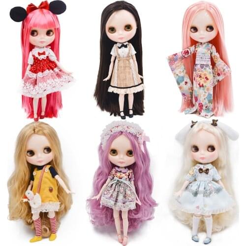 Neo Blyth Doll NBL Customized Shiny Face,1/6 BJD Ball Jointed Doll Ob24 Doll Blyth for Girl, Toys for Children NBL06