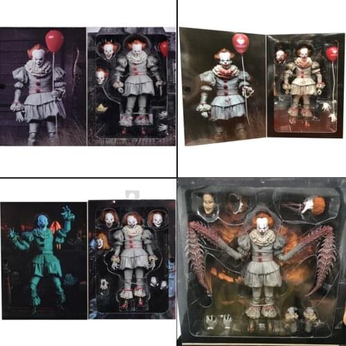 NECA Dancing Clown Pennywise Figure Stephen Kings Collectable Toy Horror Gifts 18cm