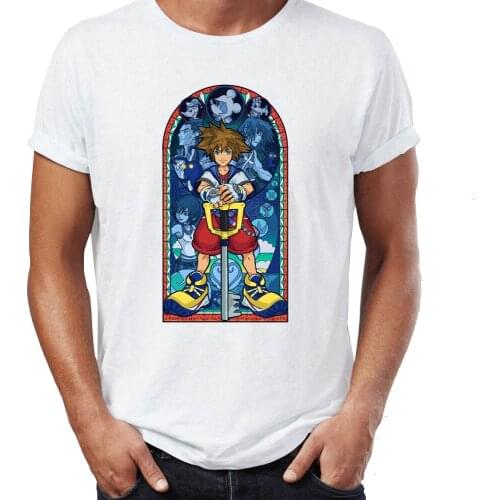 New Mens t-shirt Kingdom Hearts Sora Keyblade Gaming Artwork Awesome Tshirt Unisex Tees Tops Harajuku Streetwear