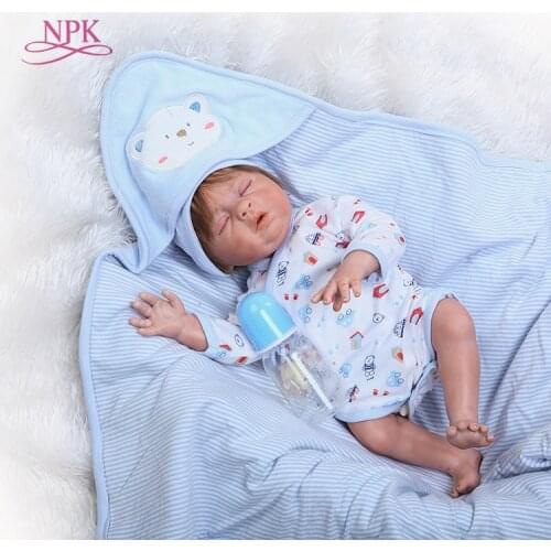 NPK 2017 NEW Promotion lifelike real touch babydolls full vinyl doll cute sleep doll for children Birthday Gift