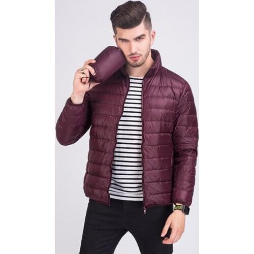 Plus Size New Winter Fashion Brand Ultra Light Duck Down Jackets Men Stand Collar Streetwear Outwear Overcoat Warm Men Clothing