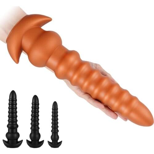 Super Long Liquid Silicone Butt Plug Anal Dildo Anus Masturbator Dilator Prostate Massage Anal Plug Adult Sex Toys For Men Woman