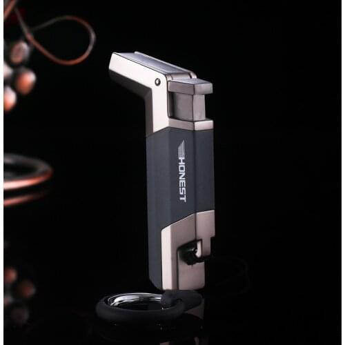 Spray Gun Butane Blue Flame Cigar Explosion-proof Lighter Wild Kitchen Gas Unusual Lighter High Capacity Torch Turbine Lighter