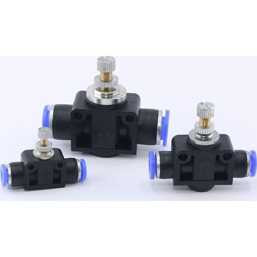 Pneumatic connector PU air pipe quick-connect quick connector LSA series pipe type throttle valve