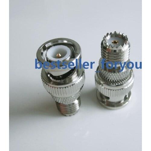 1Pcs Connector Mini UHF MINIUHF Female To BNC Male Plug And Jack RF Connector Adapter Copper