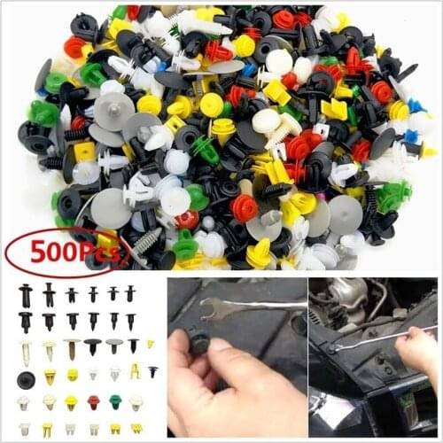 Multicolor 500PCS Car Fender Push Retainer Pin Rivet Trim Clip Door Panel Moulding Fastener Car Accessories