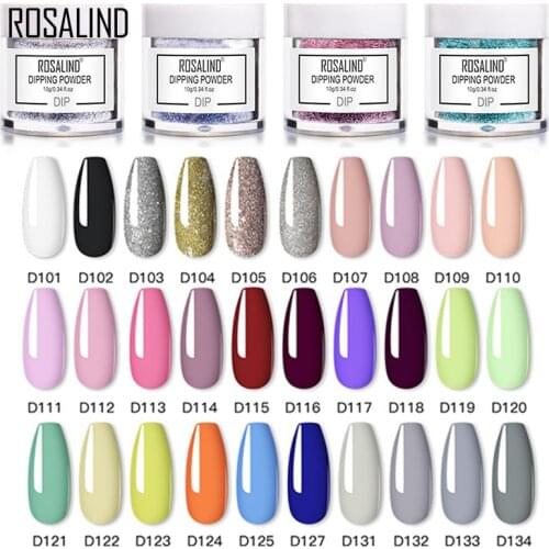 ROSALIND Hybrid Varnishes Dipping Powder Penetration Carving Expansion Poly Professional Nail Art Decorative Crystal Powder