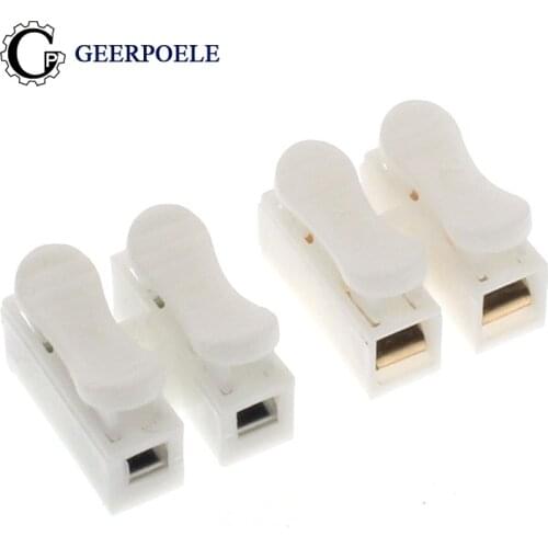 CH2 2P 250V 10A Connector Wire Self-locking Push Terminals Quick Conector Splice With No Welding Led Cable Clamp Terminal CH3 3P