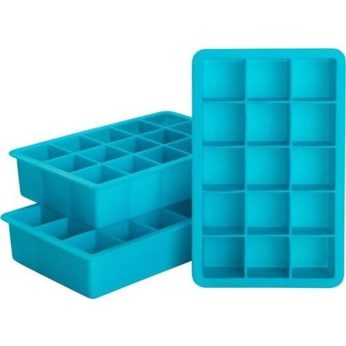 15 Cavity Silicone Ice Cube Molds Whisky Ice Cube Tray Ice Cube Trays Easy Release Easy Release Pop Out Makes 15 Cubes