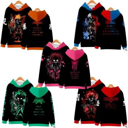 Anime My Hero Academia 3D Print Oversized Women/Men Hoodies Sweatshirts Streetwear Hip Hop Funny Hooded Jacket Cosplay Costume