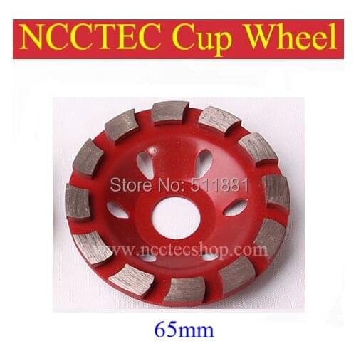 2.6'' NCCTEC diamond grinding CUP wheel | diameter 65mm Concrete grinding disc plate