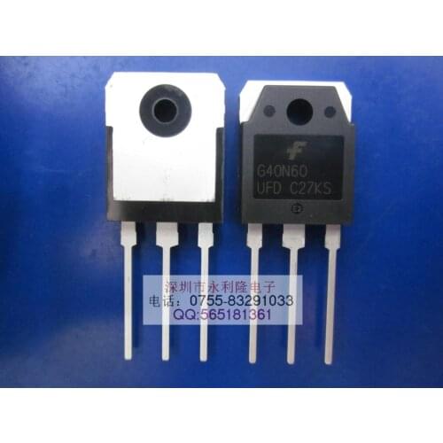 2PCS/ G40N60UFD TO-3P 40A600V SGH40N60 TO3P
