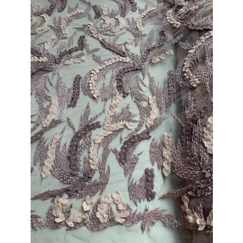 African French Tulle Lace Fabric SYJ-2186848 High Quality Lace With Sequins Nigerian Lace Fabrics For Wedding Dress