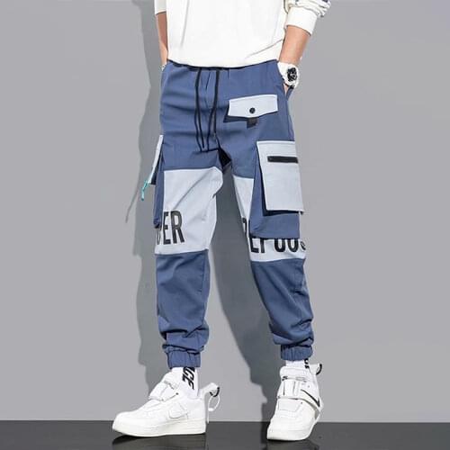 Men Cargo Pants Korean Style Black Jogger Casual Pants Hip Hop Men Clothing Streetwear Clothing Harajuku Fashion Sweatpants Male