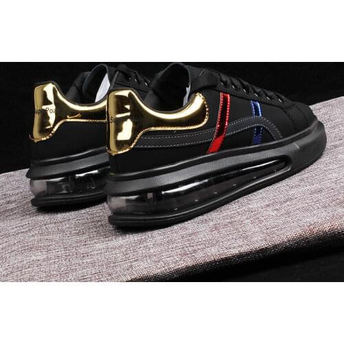 Brand-name high-quality fashion mens sneakers air cushion breathable lightweight non-slip ladies sneakers red yellow white shoe