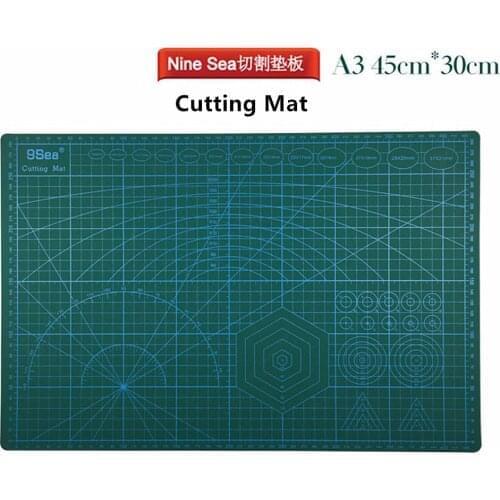 Nine 9 Sea Gundam model tool Double-sided scale Carving Cutting Mat A3 45*30cm