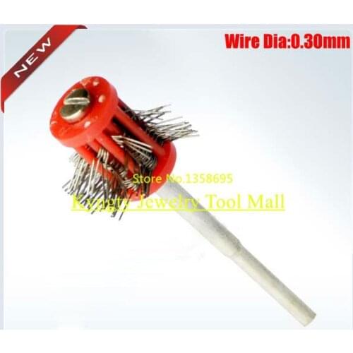 Shank 1 / 2 Wire Dia 0.50 mm Mounted Matt Wire Brush with Free Shipping Jewelry Making Tools Working Similar to Sand blaster
