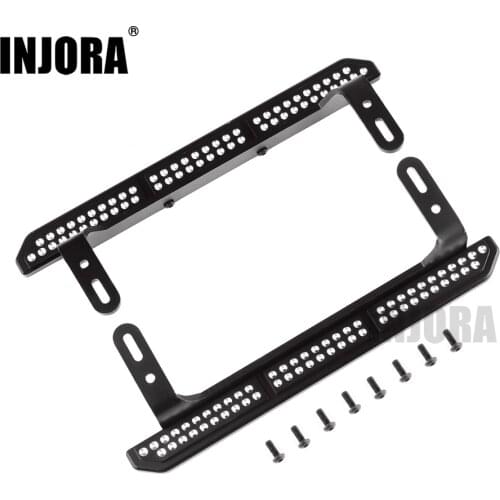 INJORA 2PCS TRX4 Metal Rock Sliders Pedal for 1/10 RC Crawler Traxxas TRX-4 Upgrade Parts